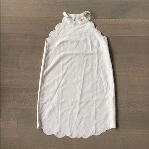 NEVER WORN Nasty Gal White Scallop Dress